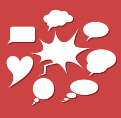 Set of speech bubbles. isolated vector graphic