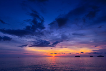 Sunset at sea