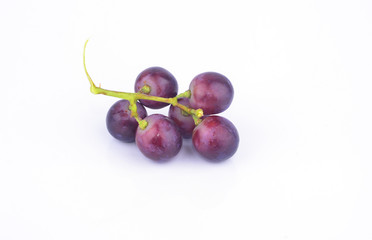 red grape isolated on white