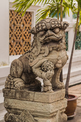 Buddhist lions sculpture.