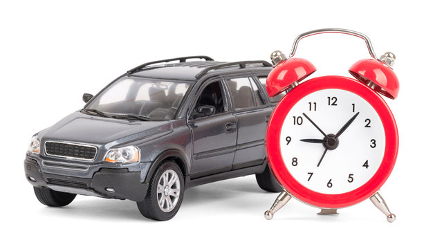 Car with alarm clock