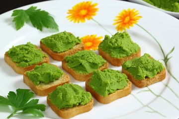Green peas puree