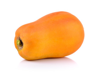Papaya fruit on a white background