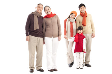 Fototapeta premium Portrait of a multi-generation family