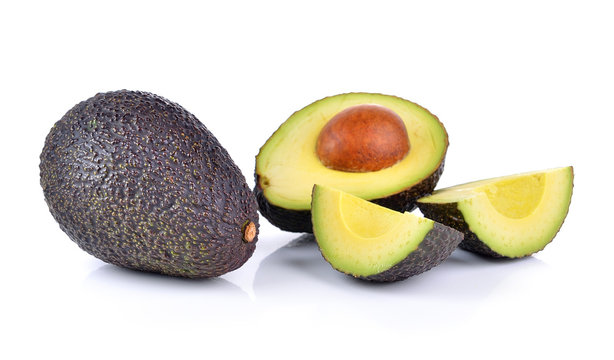  Avocado On White Background