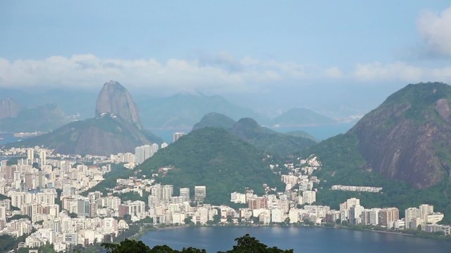 Classic Shot of Rio de Janeiro, Brazil - 1080p. City of Rio de Janeiro shot from the top of The Vista Chinesa (Chinese Belvedere), Brazil - Full HD