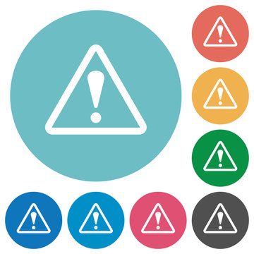 Flat warning icons