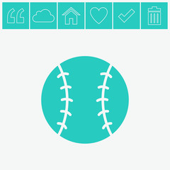 Baseball ball vector icon.