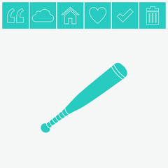Baseball bat vector icon.
