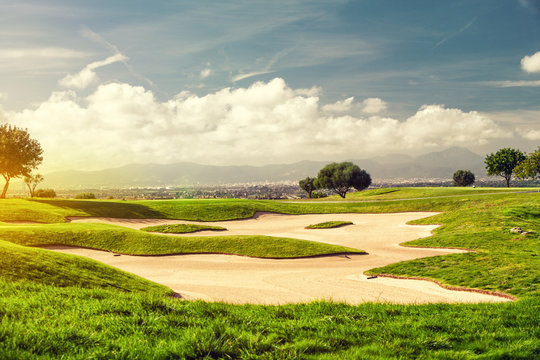 golf field landscape