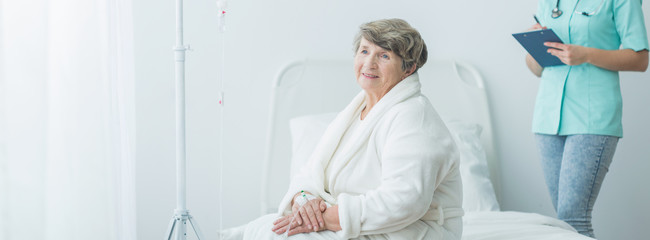 Woman in nursing home