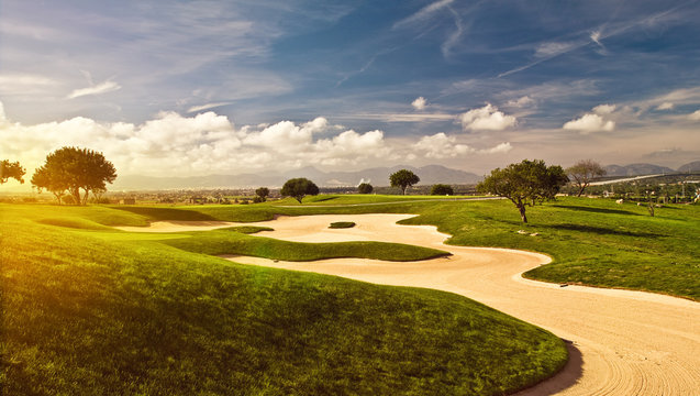 golf field landscape