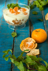  orange mandarin with mint