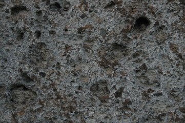 Immagine di un vecchio muro in blocchi di tufo