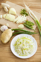 Stir fried shredded potato