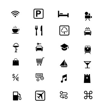 Set of travel icons. Vector elements
