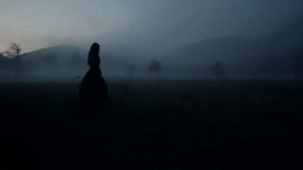 Horror scene of a scary woman