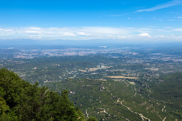 summer landscape of rolling countryside.