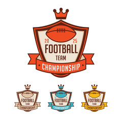 Modern football logo or badge set for sport team #2