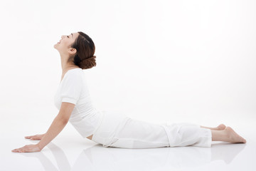 Young woman practicing yoga