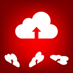 Cloud icon, vector illustration. Flat design style. Isometric ef
