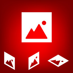 Simple web icon in vector image  set. Isometric effect