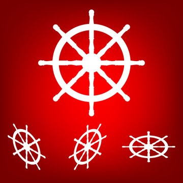Ship wheel. Vector illustration