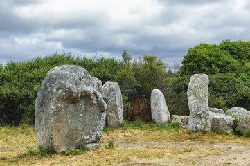Carnac (Brittany, France): menhir and dolmen