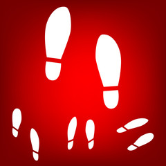 Imprint soles shoes icon  set. Isometric effect