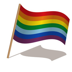 Rainbow flag. Vector illustration