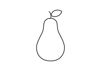 Line icon fruit pear