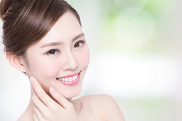 beautiful Skin care woman Face