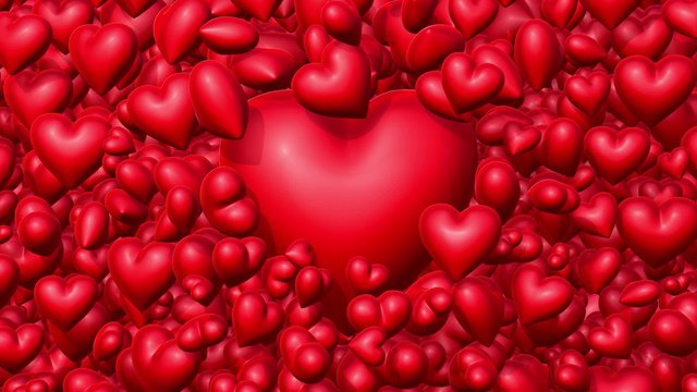 Gros coeur sur fond c&oelig;ur