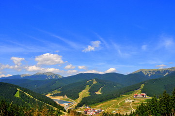 Beautiful landscape in the Carpathian resort Bukovel