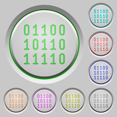 Binary code push buttons