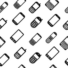 Mobile phones seamless pattern