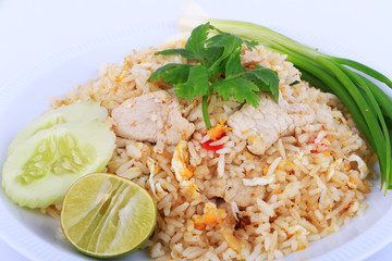 Thai Style Fried rice with pork in Bangkok, Thailand