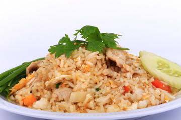 Thai Style Fried rice with pork in Bangkok, Thailand