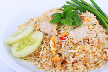 Thai Style Fried rice with pork in Bangkok, Thailand