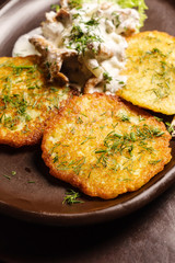 potato pancakes with meat