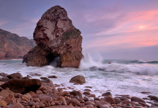 the last rock , spotted Lourial, Cape of Roca, Cascais, Portugal