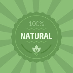 Natural product vector sticker