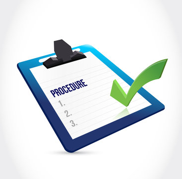 procedure clipboard and check mark