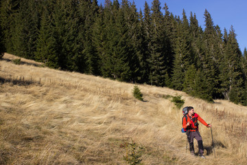 Obraz premium Hiking in the mountains.