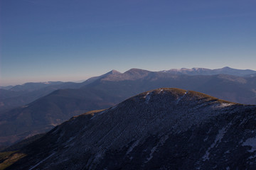 Beautiful panoramic mountain landscape.