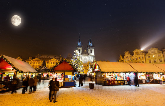 Christmas marketplace in Oldtown square, Prague