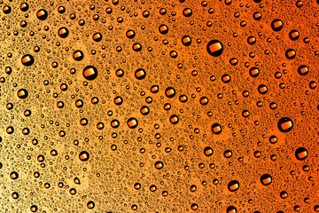 Water drops on glass surface texture.