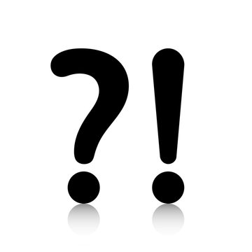 Question mark and exclamation point