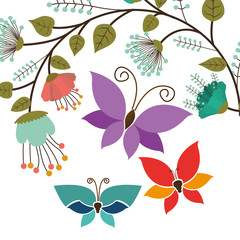 Obraz na płótnie Canvas beautiful butterflies design 