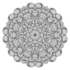 Vector henna tatoo mandala. Mehndi style.
